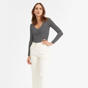Everlane - Long Sleeve V-neck Bodysuit - Size XS